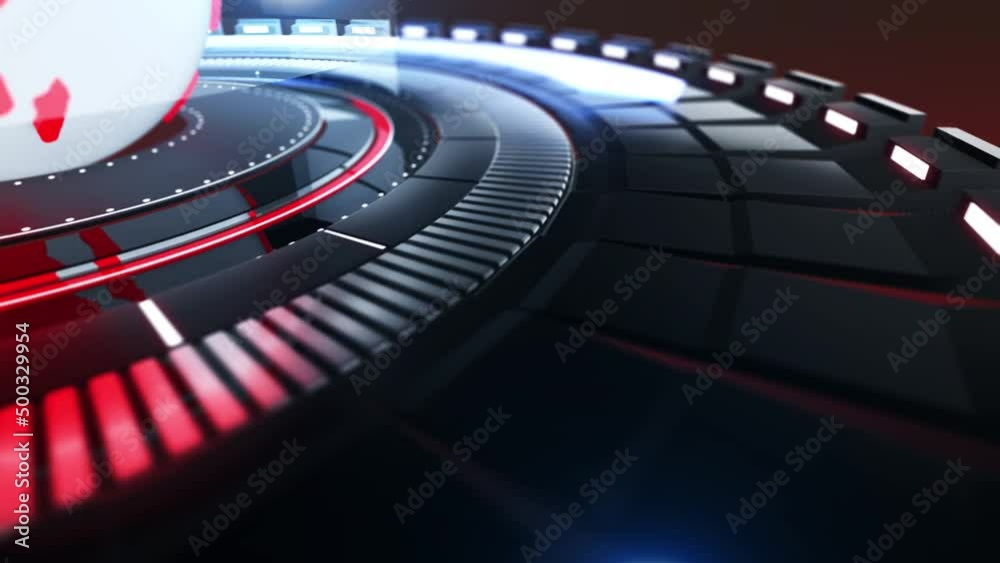 Broadcast News Intro, Red Color Background Broadcast News Intro, Red Color Background