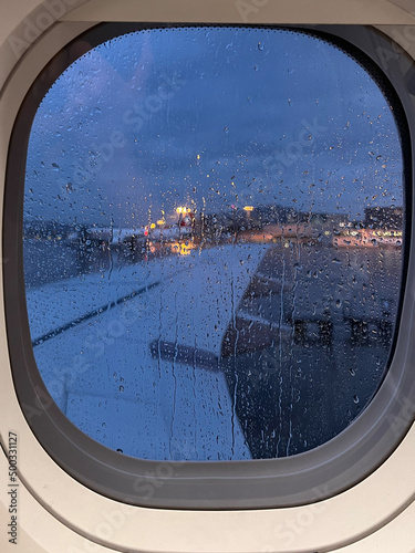 Plane Window, bad weather