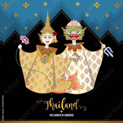 Thailand travel concept The Most Beautiful Places To Visit In Thailand in flat style.