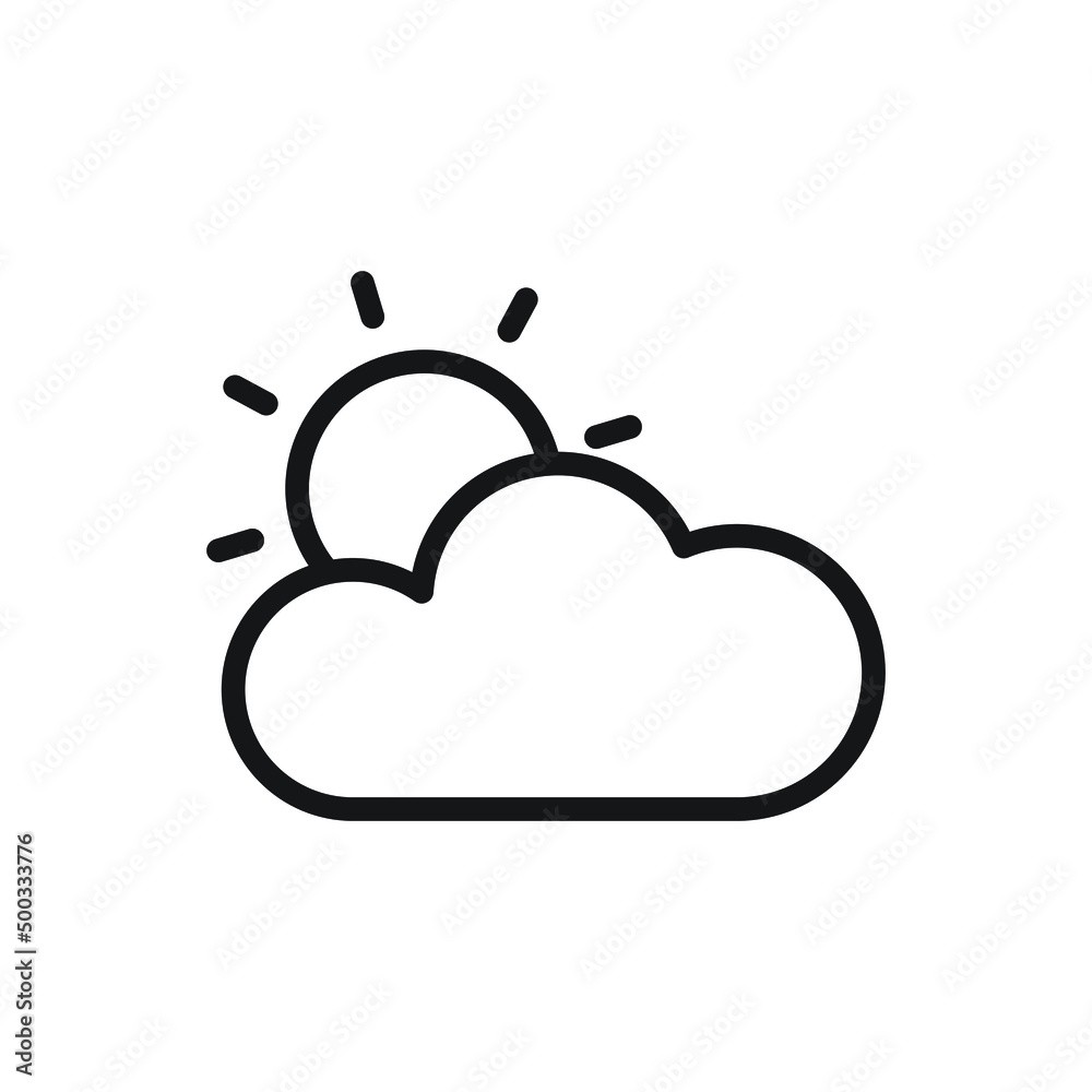 sun cloud weather vector for icon symbol web illustration sun cloud weather vector for icon symbol web illustration
