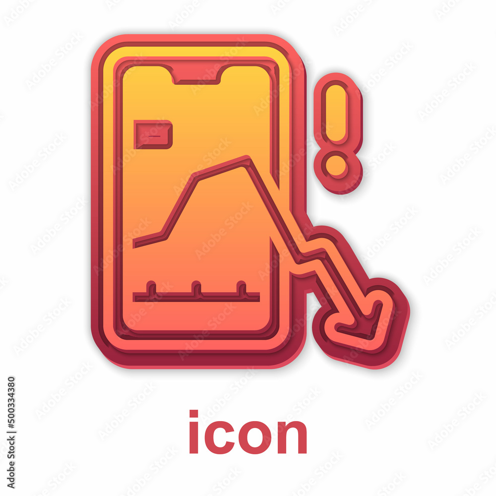 Gold Mobile stock trading concept icon isolated on white background. Online trading, stock market analysis, business and investment. Vector Gold Mobile stock trading concept icon isolated on white background. Online trading, stock market analysis, business and investment. Vector