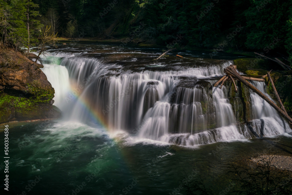 Waterfall with rainbow 