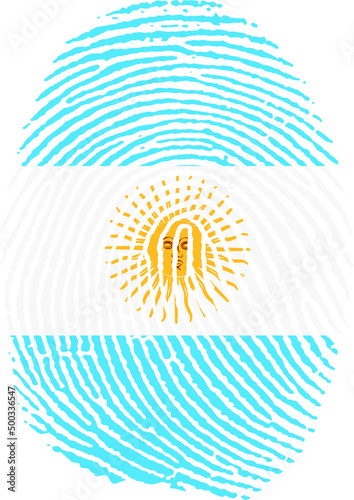 Illustration vectorisé de l'empreinte du drapeau de l'Argentine