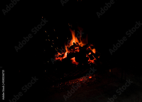 The fire in a grill © carla
