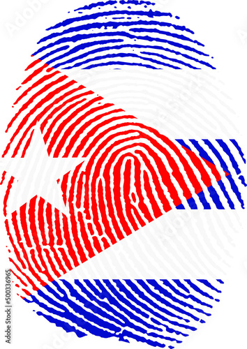 Photography Illustration vectorisé de l'empreinte du drapeau de Cuba