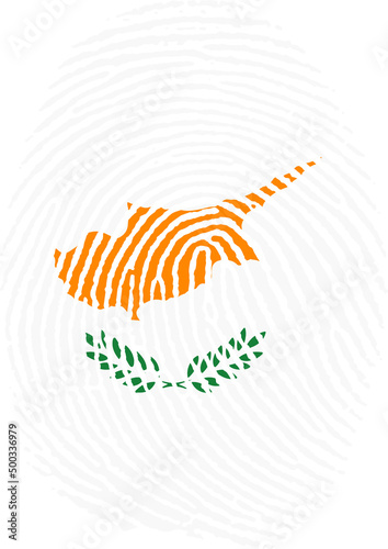 Illustration vectorisé de l'empreinte du drapeau de Chypre