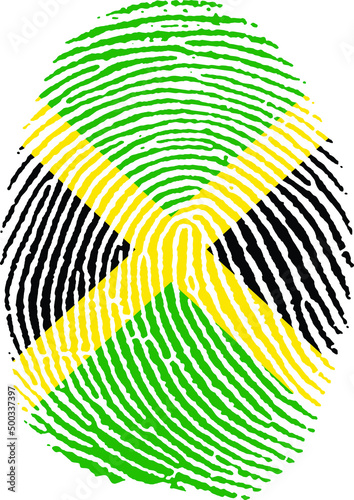 Illustration vectorisé de l'empreinte du drapeau de la Jamaïque