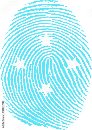 Illustration vectorisé d'une empreinte du drapeau de Micronésie