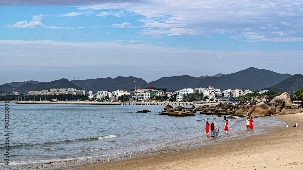 Fototapeta premium Landscape of Tianya Haijiao Scenic Spot, Sanya City, Hainan Province, China