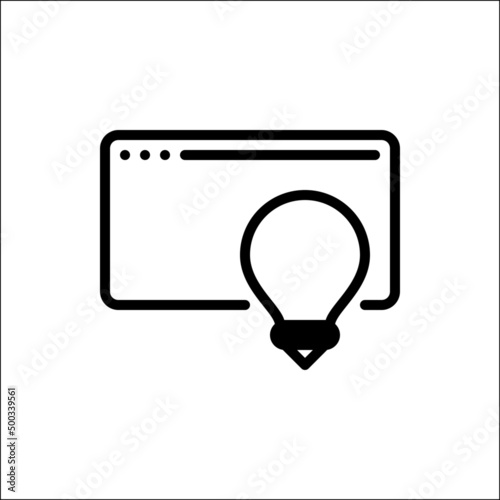 light bulb icon that hints at an enlightening idea, suitable for use in presentations, websites, and mobile apps