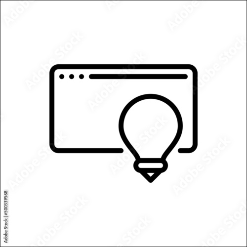 light bulb icon that hints at an enlightening idea, suitable for use in presentations, websites, and mobile apps