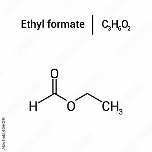 chemical structure of Ethyl formate (C3H6O2)