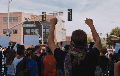 Protestors in San Luis Obispo, California