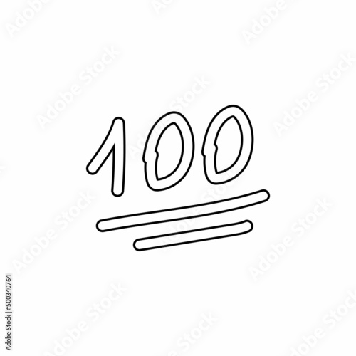 hundred points emoji icon vector illustration