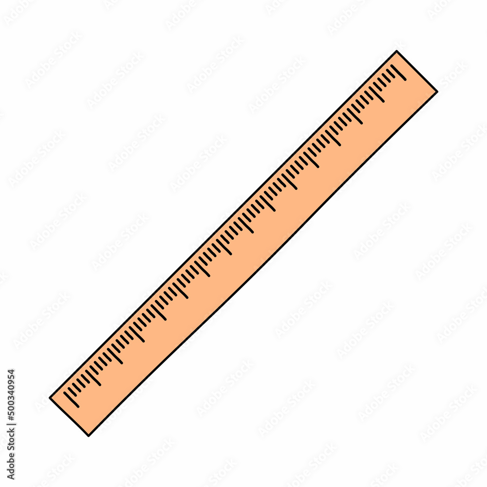 hand drawn of straight ruler vector icon isolated on white background hand drawn of straight ruler vector icon isolated on white background