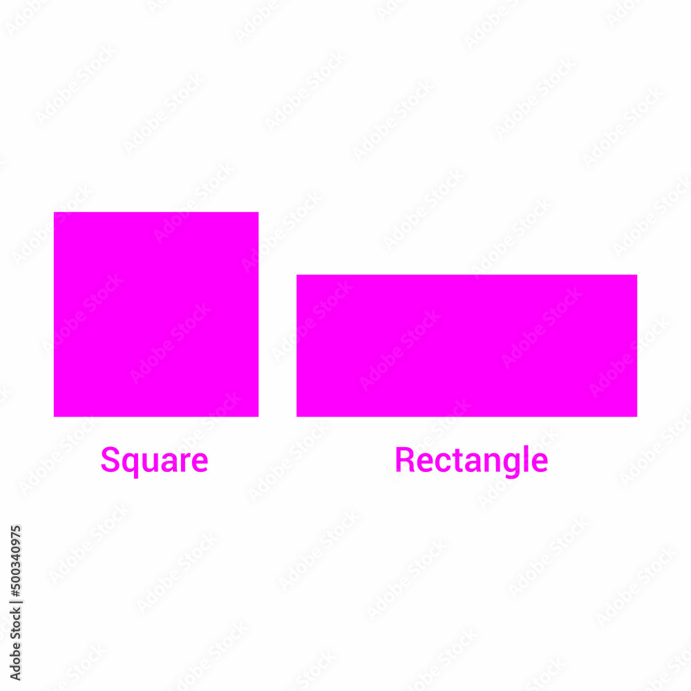 violet square and rectangle shape in mathematic