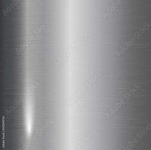 Modern Metallic background template with smooth shiny surface texture vector.