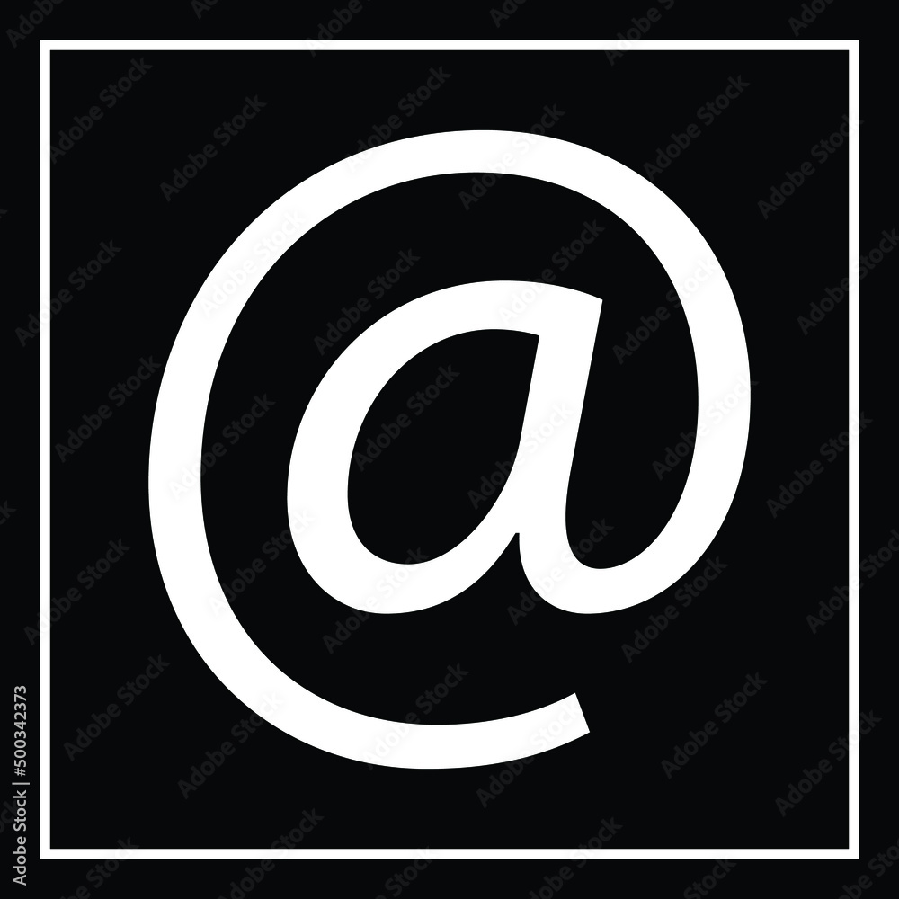 Obraz premium email sign, at sign vector illustration. eps 10