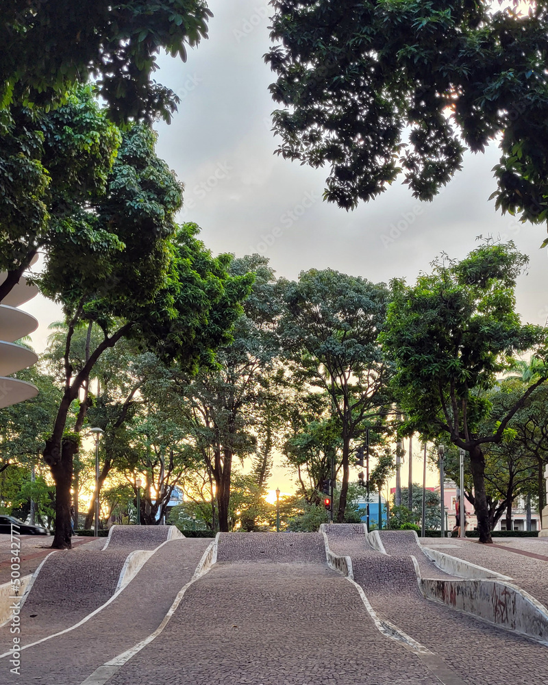 Surroundings of Liberty Square in Belo Horizonte, Brazil