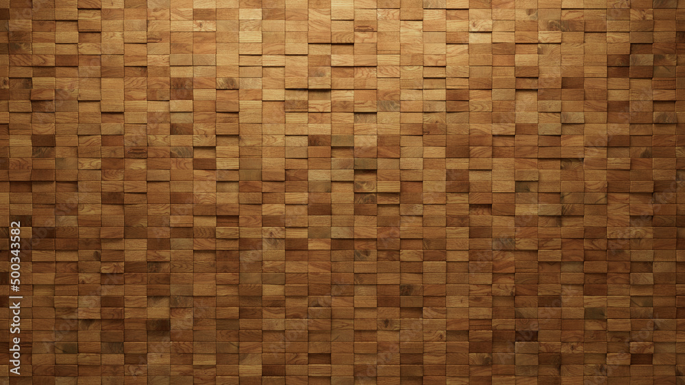 3D, Soft sheen Mosaic Tiles arranged in the shape of a wall. Wood, Timber, Blocks stacked to create a Rectangular block background. 3D Render 3D, Soft sheen Mosaic Tiles arranged in the shape of a wall. Wood, Timber, Blocks stacked to create a Rectangular block background. 3D Render