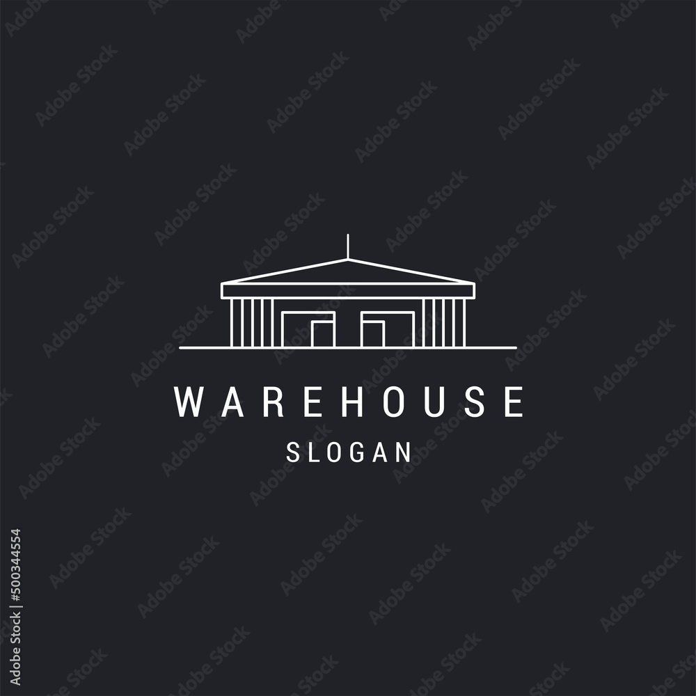 Warehouse logo icon design template vector illustration