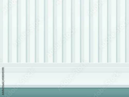 Wallpaper Mural White Abstract 3D Shapes Wall withVector Design Torontodigital.ca