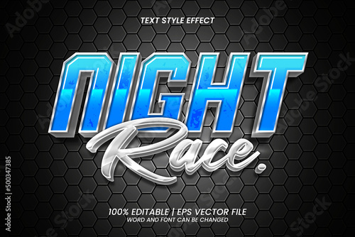 Night Race Text Effect Editable