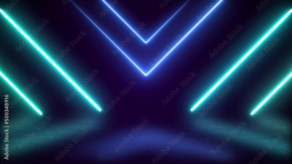 Blue and green glowing neon lines abstract tech futuristic motion background. Seamless looping. Video animation Ultra HD 4K Blue and green glowing neon lines abstract tech futuristic motion background. Seamless looping. Video animation Ultra HD 4K