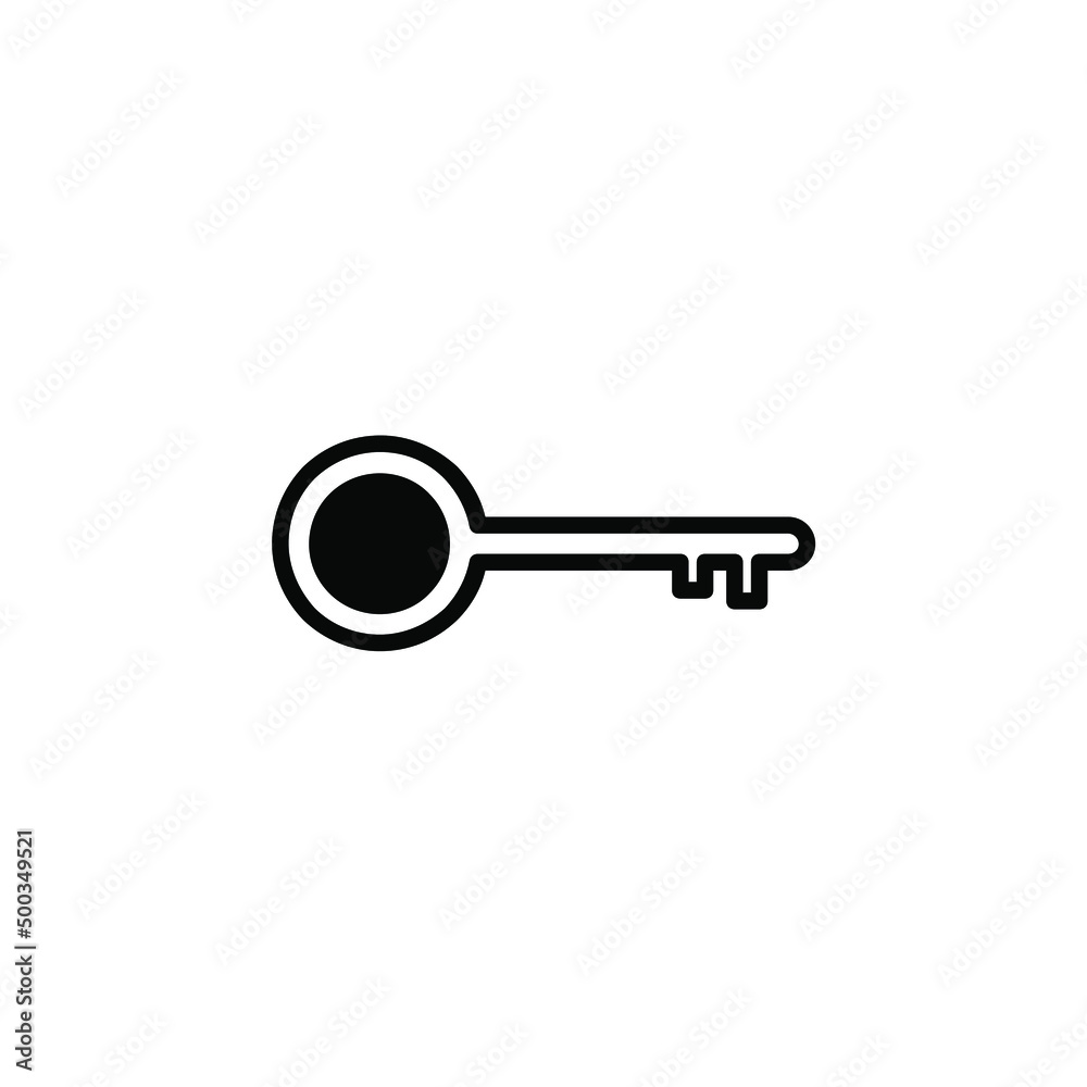 Key Solid Line Icon Vector Illustration Logo Template. Suitable For Many Purposes. Key Solid Line Icon Vector Illustration Logo Template. Suitable For Many Purposes.