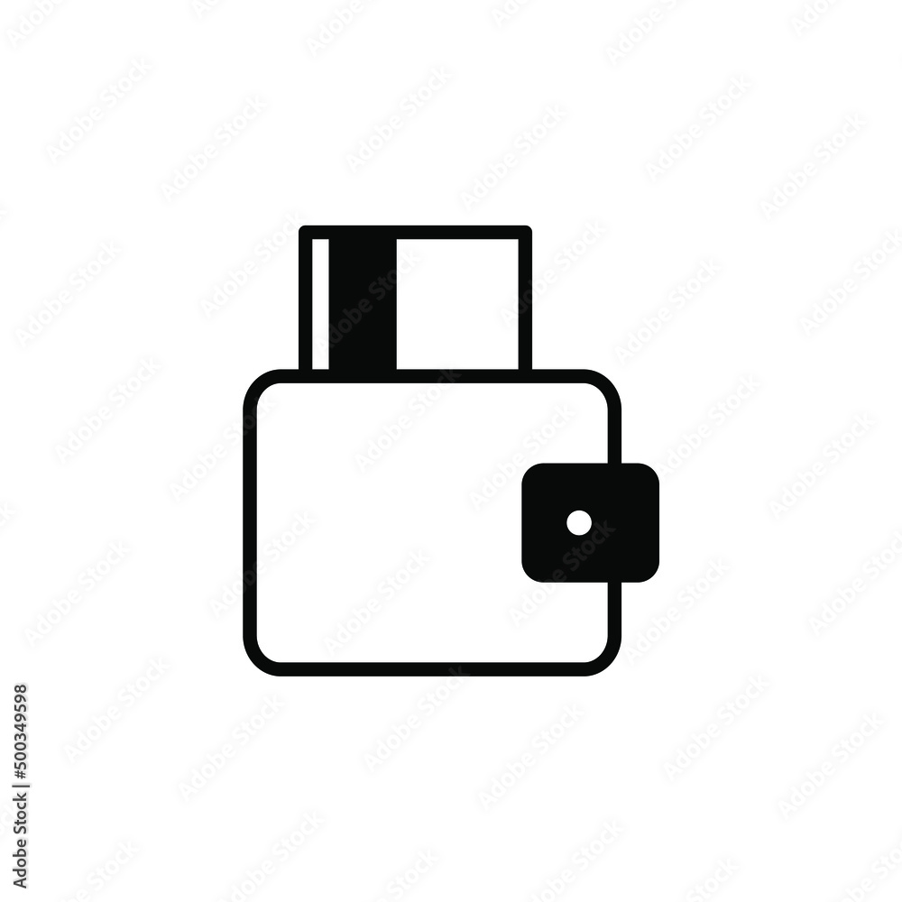 Wallet, Saving, Money Solid Line Icon Vector Illustration Logo Template. Suitable For Many Purposes. Wallet, Saving, Money Solid Line Icon Vector Illustration Logo Template. Suitable For Many Purposes.