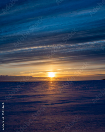 Sunrise over frozen Lake Huron © in_his_image