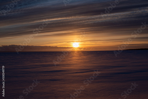 Sunrise over frozen Lake Huron © in_his_image