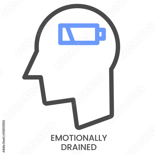 Man with emotionally damage pixel perfect icon with outline style