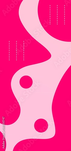 Pink wallpaper. Abstract pink gradient wallpaper with beautiful fluid shapes. Abstract background with geometric elements. Fluid wallpaper.