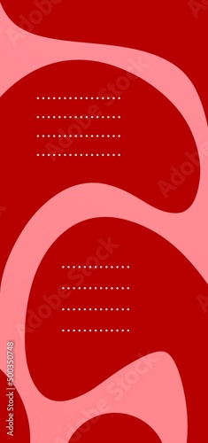 Solid dark red mobile wallpaper. Abstract solid red gradient wallpaper with beautiful fluid shapes. Abstract background with geometric elements. Fluid wallpaper.