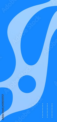 Blue wallpaper. Abstract blue gradient wallpaper with beautiful fluid shapes. Abstract background with geometric elements. Fluid wallpaper.
