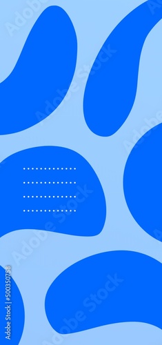 Blue wallpaper. Abstract blue gradient wallpaper with beautiful fluid shapes. Abstract background with geometric elements. Fluid wallpaper.
