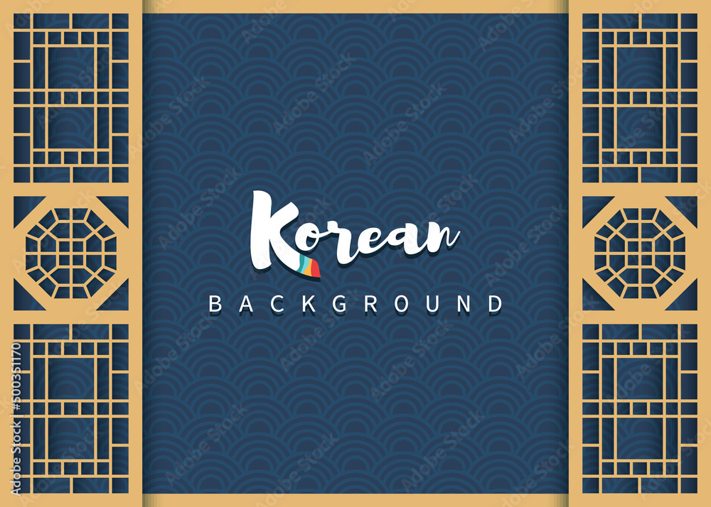 Vector of traditional Korean background