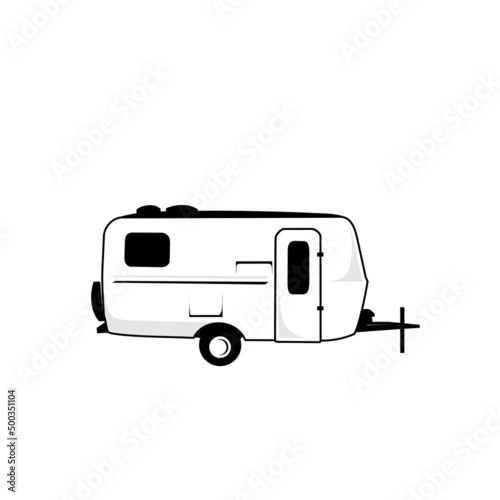 outline logo design icon trailer