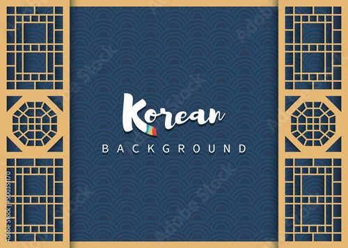 Vector of traditional Korean background photo