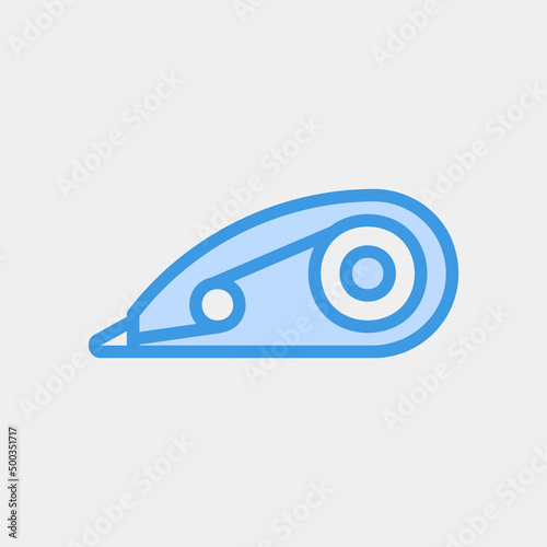 Correction tape icon in blue style, use for website mobile app presentation