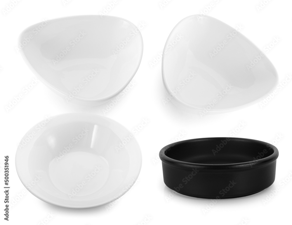 collection of bowl on white background collection of bowl on white background
