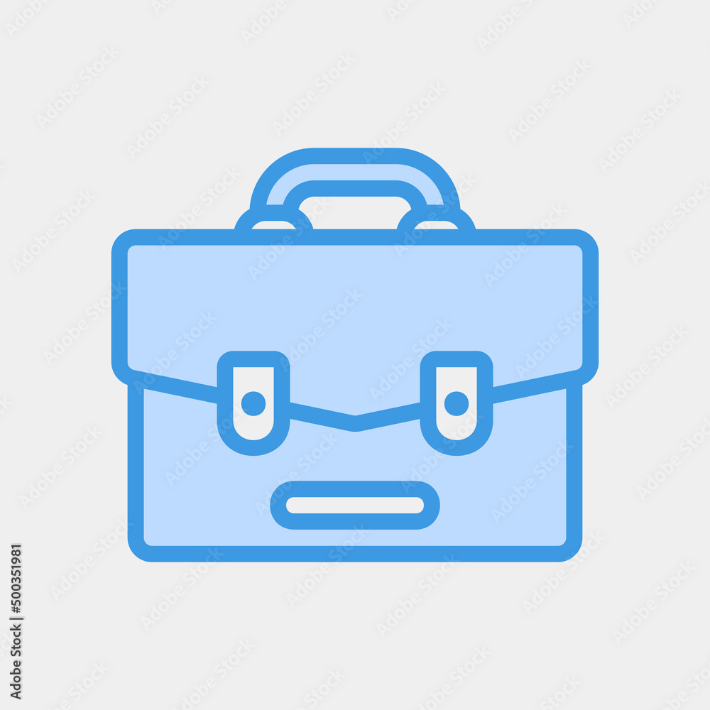 Bag icon in blue style, use for website mobile app presentation Bag icon in blue style, use for website mobile app presentation