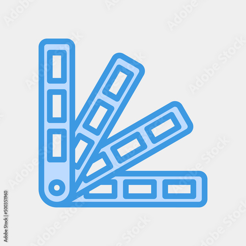 Color palette icon in blue style, use for website mobile app presentation