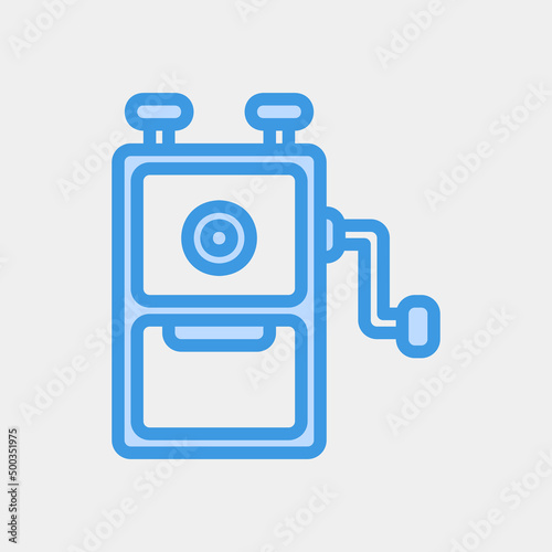 Pencil sharpener icon in blue style, use for website mobile app presentation