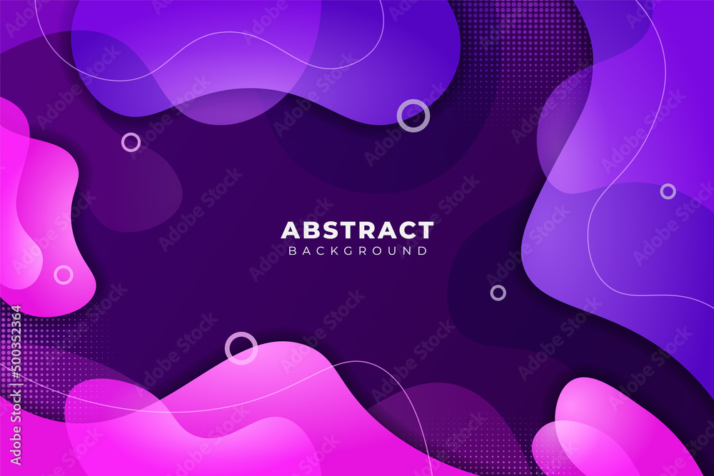 Abstract Background Dynamic Shape Fluid Gradient Pink and Purple with Wavy Line