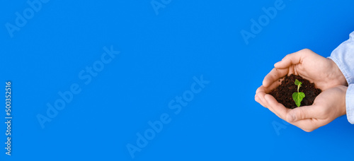 Male hands holding heap of ...