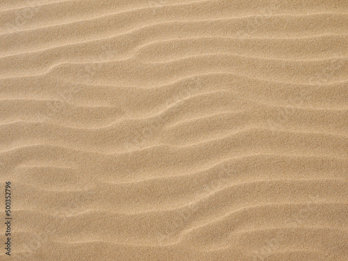 Fototapeta Naklejka Na Ścianę i Meble -  Sand texture.Dented wave of the blow of the wind