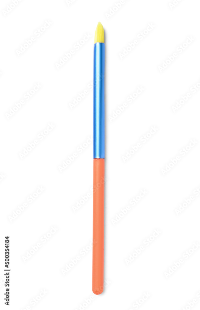 Colorful makeup brush on white background Colorful makeup brush on white background