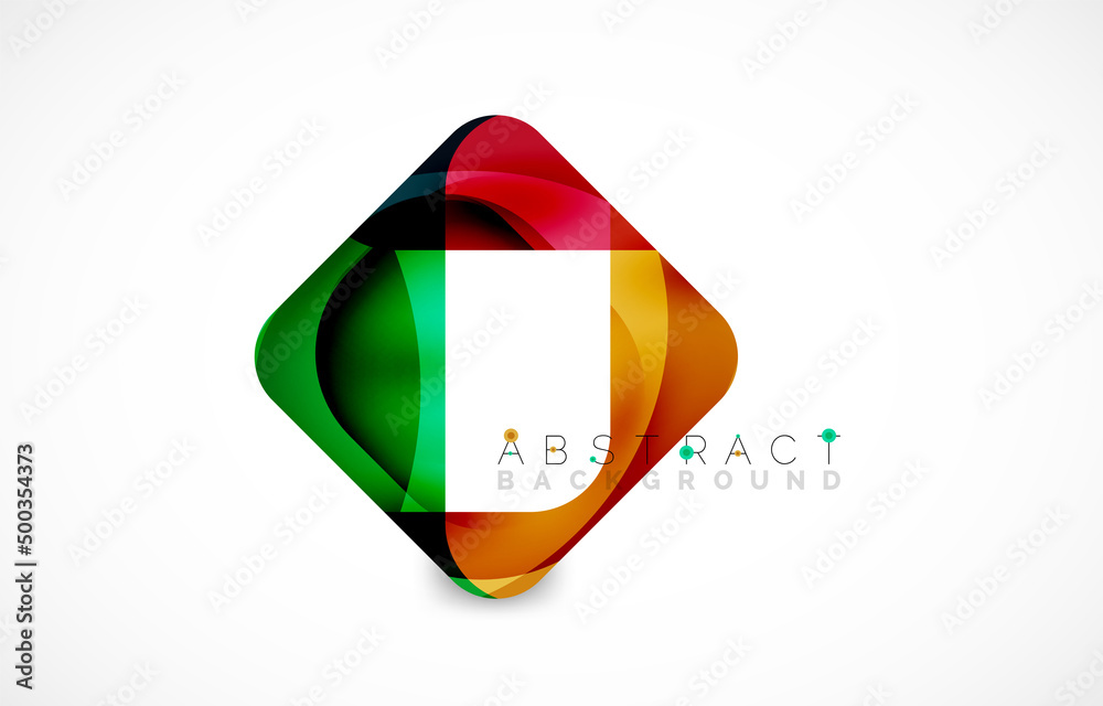 Minimal background. Abstract square shape with round corners created with wavy forms. Vector Illustration For Wallpaper, Banner, Background, Landing Page Minimal background. Abstract square shape with round corners created with wavy forms. Vector Illustration For Wallpaper, Banner, Background, Landing Page
